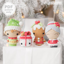 Charger l'image dans la galerie, Christmas Minis set 2 from “AradiyaToys Minis” collection / christmas crochet pattern by AradiyaToys (Amigurumi tutorial PDF file)