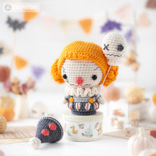 Load image into Gallery viewer, sad clown crochet pattern halloween amigurumi tutorial AradiyaToys spooky season crochet DIY tutorial PDF file handmade amigurumi pattern