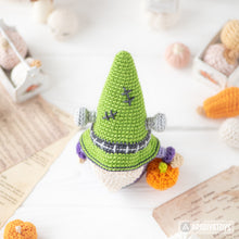 Load image into Gallery viewer, halloween crochet pattern for frankenstein gnome amigurumi tutorial AradiyaToys spooky season crochet DIY tutorial PDF file handmade pattern