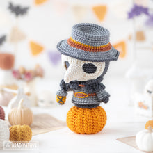 Load image into Gallery viewer, plague doctor crochet pattern halloween amigurumi tutorial AradiyaToys spooky season crochet DIY tutorial PDF file handmade amigurumi pattern