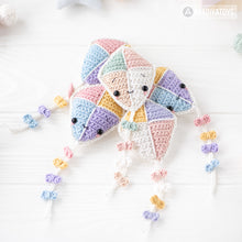 Charger l'image dans la galerie, Kawaii Kite from "AradiyaToys Kawaii” collection / Crochet Pattern (Amigurumi Tutorial PDF File), Keychain Beginner Handmade DIY Pin Cushion