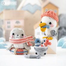 Charger l'image dans la galerie, Lighthouse Island from “Mini Kingdom” collection, crochet patterns by AradiyaToys (Amigurumi tutorial PDF file) lighthouse seal pelican fish
