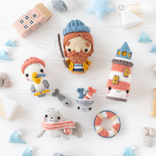 Charger l'image dans la galerie, Lighthouse Island from “Mini Kingdom” collection, crochet patterns by AradiyaToys (Amigurumi tutorial PDF file) lighthouse seal pelican fish