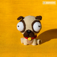 Charger l'image dans la galerie, Crochet Pattern of Pug Luis from "AradiyaToys Design" (Amigurumi tutorial PDF file) / cute pug crochet pattern by AradiyaToys