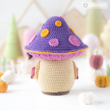 Load image into Gallery viewer, mushroom house crochet pattern by AradiyaToys mini kingdom amigurumi witch house crochet DIY tutorial PDF file handmade halloween pattern