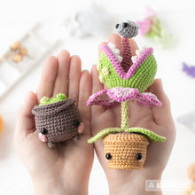 Charger l'image dans la galerie, Midnight Swamp from “Mini Kingdom” collection halloween crochet pattern by AradiyaToys Amigurumi tutorial PDF file witch frog venus fly trap