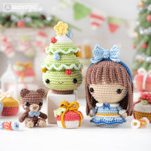 Load image into Gallery viewer, 7-in-1 nutcracker crochet pattern Christmas decor amigurumi tutorial rocking horse AradiyaToys DIY ornament Christmas tree digital PDF file