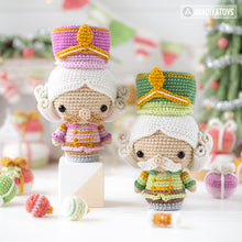 Load image into Gallery viewer, amigurumi nutcracker crochet pattern by AradiyaToys fairytale Christmas decor amigurumi pattern ornament crochet DIY tutorial PDF file howto
