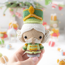 Load image into Gallery viewer, amigurumi nutcracker crochet pattern by AradiyaToys fairytale Christmas decor amigurumi pattern ornament crochet DIY tutorial PDF file howto