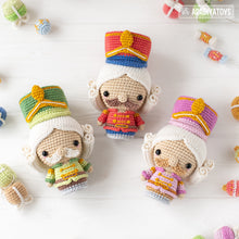 Load image into Gallery viewer, amigurumi nutcracker crochet pattern by AradiyaToys fairytale Christmas decor amigurumi pattern ornament crochet DIY tutorial PDF file howto