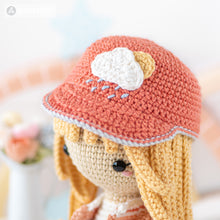 Indlæs billede til gallerivisning Crochet Doll Pattern for Friendy Mika with Rainbow Unicorn from "AradiyaToys Friendies" collection (Amigurumi tutorial PDF file) modern doll