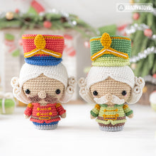 Load image into Gallery viewer, amigurumi nutcracker crochet pattern by AradiyaToys fairytale Christmas decor amigurumi pattern ornament crochet DIY tutorial PDF file howto