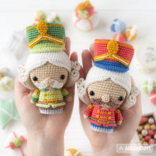 Load image into Gallery viewer, amigurumi nutcracker crochet pattern by AradiyaToys fairytale Christmas decor amigurumi pattern ornament crochet DIY tutorial PDF file howto