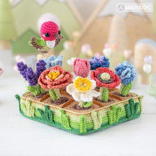 Afbeelding in Gallery-weergave laden, 16-in-1 flower field crochet pattern bundle PDF amigurumi Mini Kingdom Flower Maiden gnome hummingbird wildflower handmade DIY tutorial