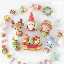 Charger l'image dans la galerie, Christmas Crochet Pattern Mini Amigurumi Toys Set Gnome Santa Sleigh Elf Deer Christmas Tree Bear Christmas Decorations DIY Ornament Xmas