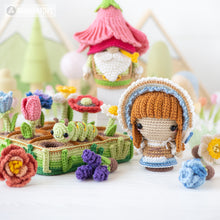 Afbeelding in Gallery-weergave laden, 16-in-1 flower field crochet pattern bundle PDF amigurumi Mini Kingdom Flower Maiden gnome hummingbird wildflower handmade DIY tutorial