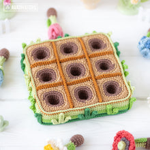 Load image into Gallery viewer, 11-in-1 flower field crochet pattern PDF file amigurumi Mini Kingdom tulip lavender poppy chamomile hydrangea peony caterpillar DIY tutorial