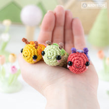 Carregar imagem no visualizador da galeria, Caterpillar Crochet Pattern PDF Tiny Amigurumi Insect DIY Tutorial Mini Kingdom by AradiyaToys