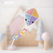 Charger l'image dans la galerie, Kawaii Kite from "AradiyaToys Kawaii” collection / Crochet Pattern (Amigurumi Tutorial PDF File), Keychain Beginner Handmade DIY Pin Cushion