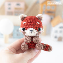 Carica l'immagine nel visualizzatore di Gallery, amigurumi red panda crochet pattern Roxy by AradiyaToys animals crochet patterns DIY tutorial PDF file handmade cute panda amigurumi pattern