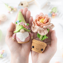 Charger l'image dans la galerie, Secret Garden from “Mini Kingdom” collection / crochet patterns by AradiyaToys (Amigurumi tutorial PDF file), crochet flowers, amigurumi gnome, crochet ladybug, amigurumi gardener