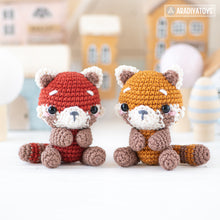 Carica l'immagine nel visualizzatore di Gallery, amigurumi red panda crochet pattern Roxy by AradiyaToys animals crochet patterns DIY tutorial PDF file handmade cute panda amigurumi pattern
