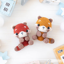 Carica l'immagine nel visualizzatore di Gallery, amigurumi red panda crochet pattern Roxy by AradiyaToys animals crochet patterns DIY tutorial PDF file handmade cute panda amigurumi pattern