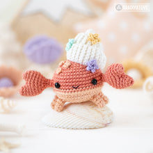 Carica l'immagine nel visualizzatore di Gallery, amigurumi kawaii crab crochet pattern AradiyaToys sea creatures crochet DIY tutorial PDF file handmade mini hermit crab amigurumi pattern
