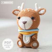 Charger l'image dans la galerie, Crochet Pattern of Deer Kira from "AradiyaToys Design" (Amigurumi tutorial PDF file) / cute deer crochet pattern by AradiyaToys