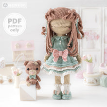 Charger l'image dans la galerie, Crochet Doll Pattern Amigurumi Doll SHELLY tutorial dress PDF file crochet pattern for doll amigurumi digital by AradiyaToys DIY Handmade