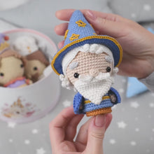 Load and play video in Gallery viewer, Royal Servants from “Mini Kingdom” collection, crochet patterns by AradiyaToys (Amigurumi tutorial PDF file), joker, astronomer, chef, drummer
