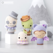 Charger l'image dans la galerie, Halloween Minis set 2 from “AradiyaToys Minis” collection / crochet pattern by AradiyaToys (Amigurumi tutorial PDF file)