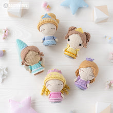 Charger l'image dans la galerie, Mini Princesses from “Mini Kingdom” collection / crochet patterns by AradiyaToys (Amigurumi tutorial PDF file) / princess / amigurumi fairy