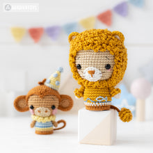 Charger l'image dans la galerie, Circus Minis from “AradiyaToys Minis” collection / crochet patterns by AradiyaToys (Amigurumi tutorial PDF file) / crochet circus / clown