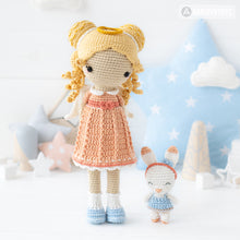 Load image into Gallery viewer, Crochet Doll Pattern for Friendy Leah the Angel Amigurumi Doll Pattern PDF File Tutorial Amigurumi Crochet Doll Lesson Digital Download