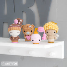 Charger l'image dans la galerie, Valentine Minis set from “AradiyaToys Minis” collection / cute crochet pattern by AradiyaToys (Amigurumi tutorial PDF file)