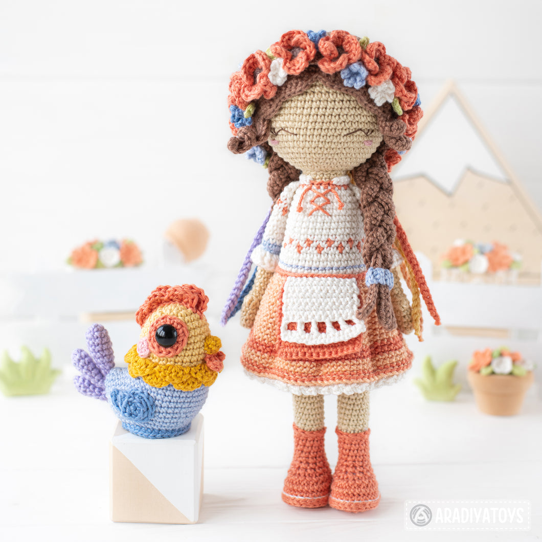 Friendy Lesia the Ukrainian doll with Unbreakable Rooster from 