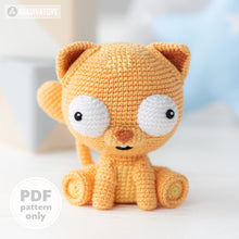 Afbeelding in Gallery-weergave laden, Crochet Pattern of Cat Martin from &quot;AradiyaToys Design&quot; (Amigurumi tutorial PDF file) / cute cat crochet pattern by AradiyaToys
