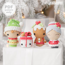 Carica l&#39;immagine nel visualizzatore di Gallery, Christmas Minis set 2 from “AradiyaToys Minis” collection / christmas crochet pattern by AradiyaToys (Amigurumi tutorial PDF file)
