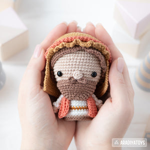 4 in 1 Nativity Crochet Pattern Set Mary Baby Jesus Joseph Stable DIY Christmas Mini Amigurumi Patterns Nativity Scene (Tutorial PDF file)