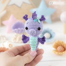 Cargar imagen en el visor de la galería, amigurumi seahorse crochet pattern AradiyaToys kawaii sea creatures crochet DIY tutorial PDF file handmade nautical decor amigurumi pattern
