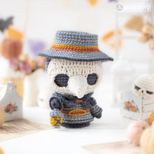 Load image into Gallery viewer, plague doctor crochet pattern halloween amigurumi tutorial AradiyaToys spooky season crochet DIY tutorial PDF file handmade amigurumi pattern
