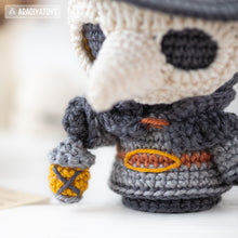 Load image into Gallery viewer, plague doctor crochet pattern halloween amigurumi tutorial AradiyaToys spooky season crochet DIY tutorial PDF file handmade amigurumi pattern
