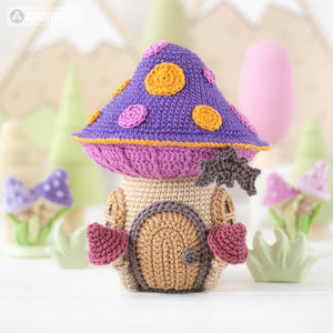 Midnight Swamp from “Mini Kingdom” collection halloween crochet pattern by AradiyaToys Amigurumi tutorial PDF file witch frog venus fly trap