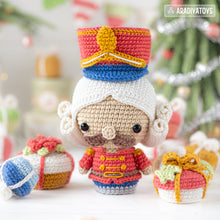 Load image into Gallery viewer, 7-in-1 nutcracker crochet pattern Christmas decor amigurumi tutorial rocking horse AradiyaToys DIY ornament Christmas tree digital PDF file
