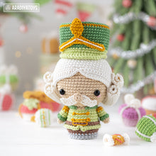 Load image into Gallery viewer, amigurumi nutcracker crochet pattern by AradiyaToys fairytale Christmas decor amigurumi pattern ornament crochet DIY tutorial PDF file howto
