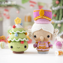 Load image into Gallery viewer, 7-in-1 nutcracker crochet pattern Christmas decor amigurumi tutorial rocking horse AradiyaToys DIY ornament Christmas tree digital PDF file
