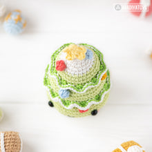 Load image into Gallery viewer, mini Christmas tree crochet pattern by AradiyaToys fairytale Christmas decor amigurumi pattern ornament crochet DIY tutorial PDF file howto
