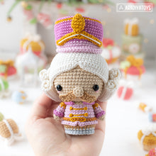 Load image into Gallery viewer, amigurumi nutcracker crochet pattern by AradiyaToys fairytale Christmas decor amigurumi pattern ornament crochet DIY tutorial PDF file howto
