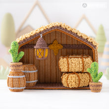 Load image into Gallery viewer, 7 in 1 Nativity Crochet Pattern Set Stable Goatling Elephant DIY Christmas Mini Amigurumi Animal Patterns Nativity Scene (Tutorial PDF file)
